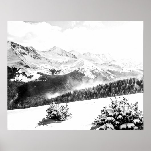 verse sneeuwstof // zwart en wit poster (Voorkant)