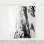 verse sneeuwstof // zwart en wit wandkleed (Voorkant)