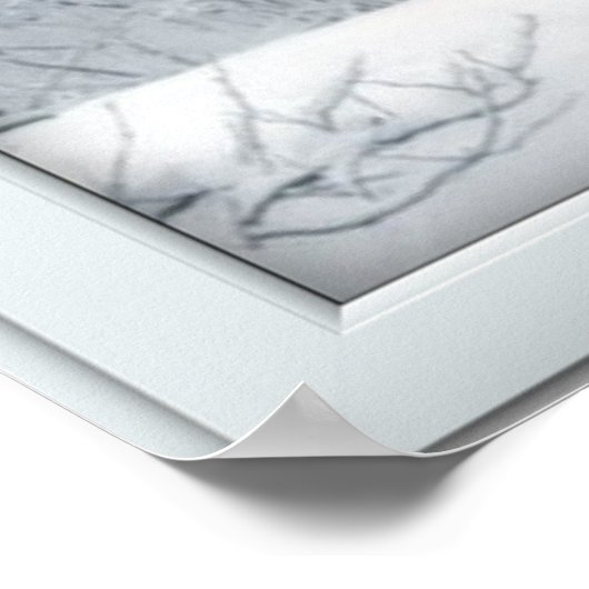 Verse sneeuwval met Uitzicht Poster (Hoek)