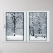 Verse sneeuwval met Uitzicht Poster (Voorkant)