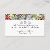 Verse snijbloemen bloemontwerper visitekaartje (Achterkant)