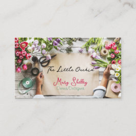 Verse snijbloemen bloemontwerper visitekaartje