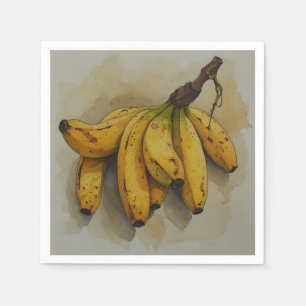 Verse stapel bananen servet