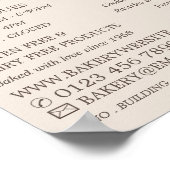 Verse stokbrood, trendy bakkerij Adverteren Poster (Hoek)