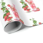 Verse Strawberry Drink Wrapping Paper Cadeaupapier (Rol Hoek)