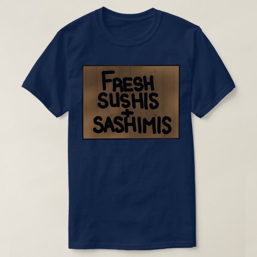 Verse sushi en sashimis t-shirt (Design voorkant)