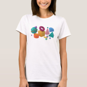 Verse Teal KLEURRIJKE VORMEN Statement T-shirt