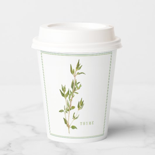 VERSE THYME papieren bekers (Voorkant)