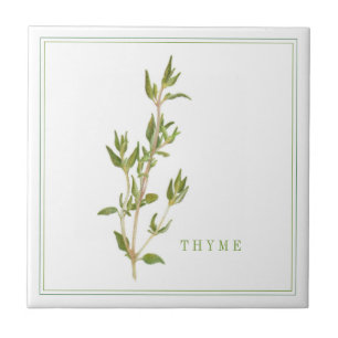 VERSE TIJM 4.25x4.25 Keramische Tegel (+tekst) Tegeltje