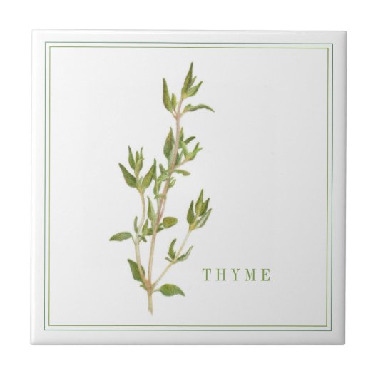 VERSE TIJM 4.25x4.25 Keramische Tegel (+tekst) Tegeltje (Voorkant)