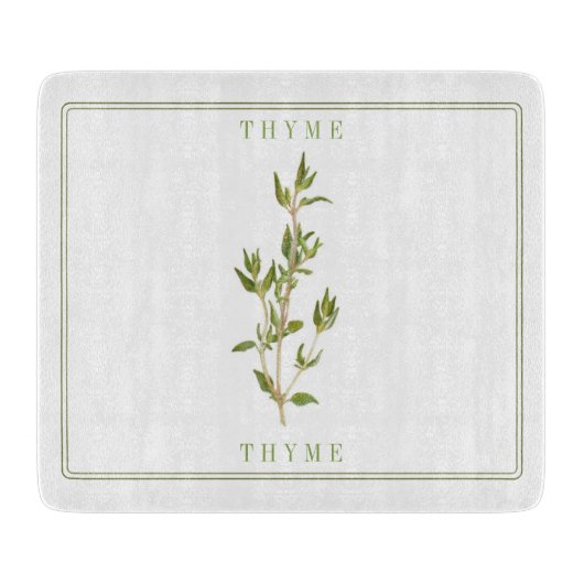 VERSE TIJM 6x7 glazen snijplank (Voorkant)