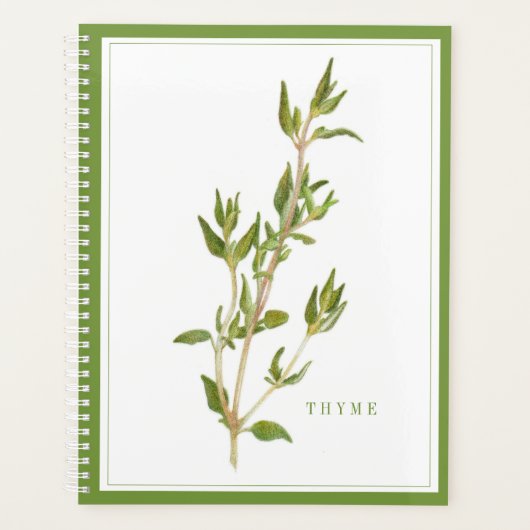 VERSE TIJM 8.5x11 Planner / Groen (Voorkant)