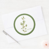 VERSE TIJM Grote ronde Stickers (+tekst) Groen (Envelop)