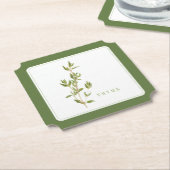 VERSE TIJM Onderzetters van papier (+tekst) Groen (Gekanteld)