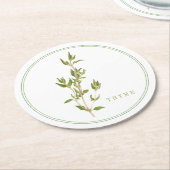 VERSE TIJM Ronde papieren Onderzetters (+tekst) (Gebogen)