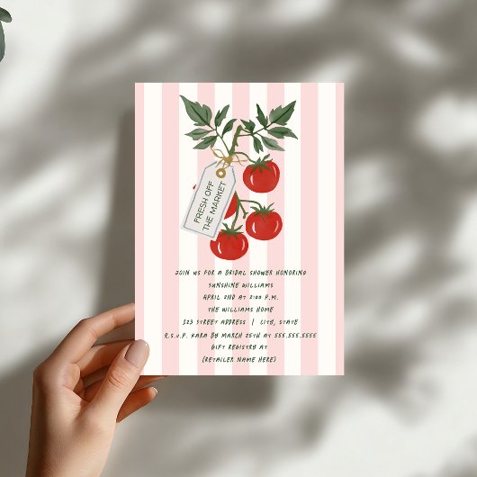 Verse Tomaten Bruidsmeisjesfeest Kaart