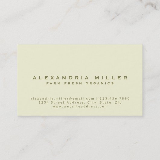 verse tomaten | Organisch | Chef | Nutritionist Visitekaartje (Achterkant)