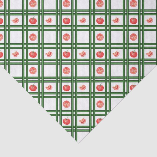 Verse Tomaten Tuinman Patroon Tissuepapier (Detail)