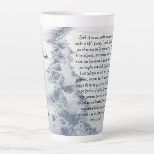 Verse Tracks Inspirerend Verse Latte Mok (Voorkant)