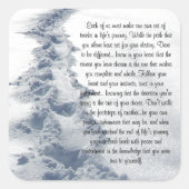 Verse Tracks Inspirerend Verse Vierkante Sticker (Voorkant)