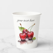 Verse Trio in Waterverf, op maat Papieren Bekers (Achterkant)