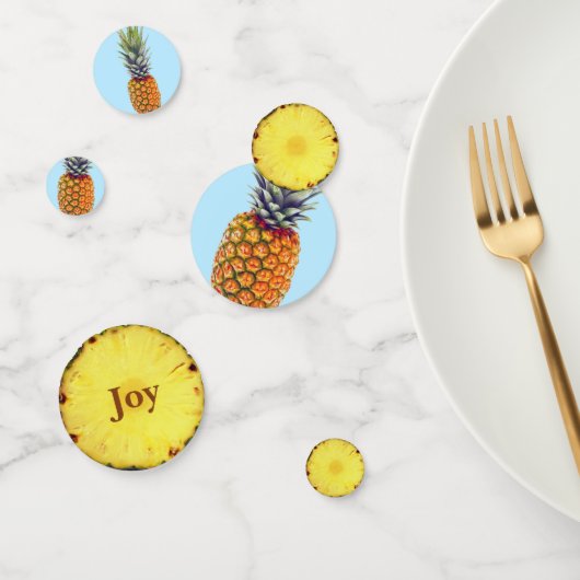 Verse tropische ananasfruit confetti (Groep)