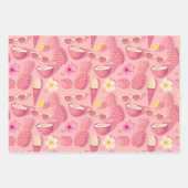 Verse tropische omlooppapierset van 3 inpakpapier vel (Voorkant)