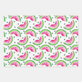 Verse tropische watermeloenvangerpapierset 3 inpakpapier vel (Voorkant 3)