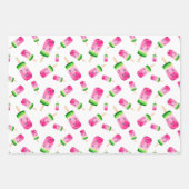 Verse tropische watermeloenvangerpapierset 3 inpakpapier vel (Voorkant)