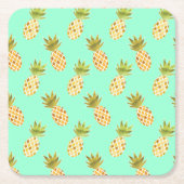 Verse tropische Waterverf ananaspatroon Kartonnen Onderzetters (Voorkant)
