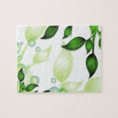 Verse Tuin Bladeren op Wit Legpuzzel (Horizontaal)