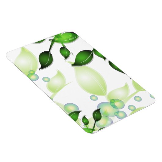 Verse Tuin Bladeren op Wit Magneet (Rechterzijde)