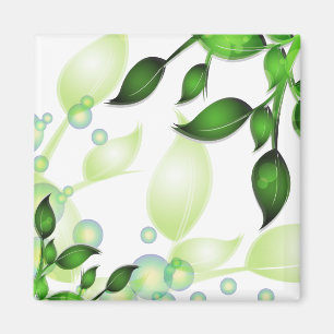 Verse Tuin Bladeren op Wit Magneet