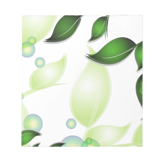 Verse Tuin Bladeren op Wit Notitieblok (Voorkant)