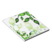 Verse Tuin Bladeren op Wit Notitieblok (Schuin)