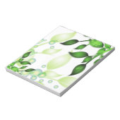 Verse Tuin Bladeren op Wit Notitieblok (Linkerzijde)