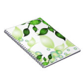 Verse Tuin Bladeren op Wit Notitieboek (Rechterzijde)