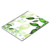 Verse Tuin Bladeren op Wit Notitieboek (Linkerzijde)