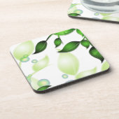 Verse Tuin Bladeren op Wit Onderzetter (Linkerzijde)