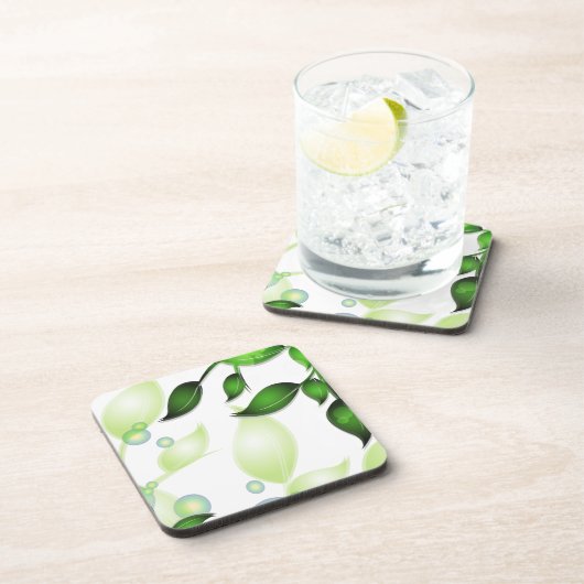 Verse Tuin Bladeren op Wit Onderzetter (Rechterzijde)