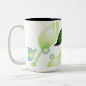 Verse Tuin Bladeren op Wit Tweekleurige Koffiemok (Links)