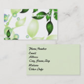Verse Tuin Bladeren op Wit Visitekaartje (Voorkant / Achterkant)
