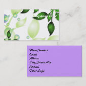 Verse Tuin Bladeren op Wit Visitekaartje (Voorkant / Achterkant)