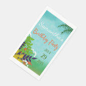 Verse tuin thema verjaardag servet (Hoek)