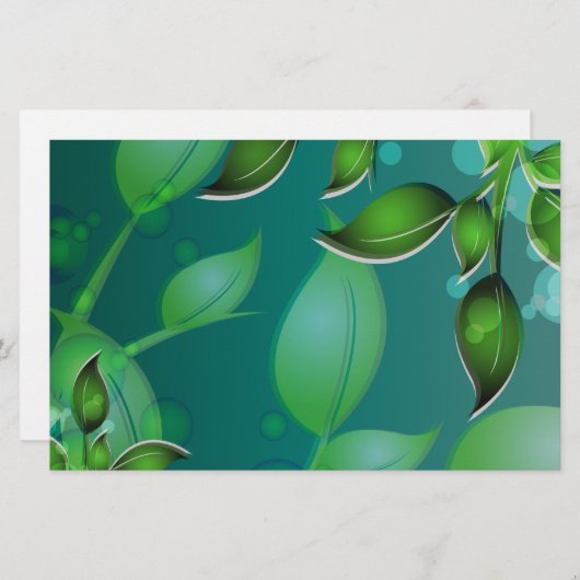 verse tuinbladeren briefpapier (Voorkant / Achterkant)