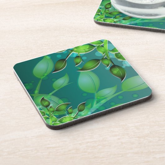 verse tuinbladeren drankjes onderzetter (Linkerzijde)