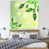 Verse tuinbladeren gewikkeld canvas (Insitu (Slaapkamer))