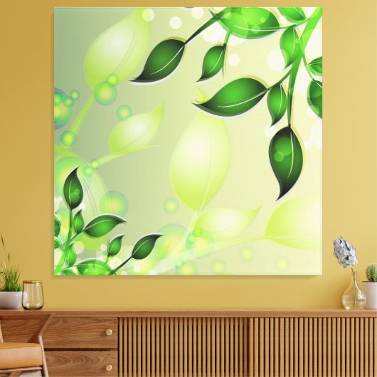 Verse tuinbladeren gewikkeld canvas (Insitu (Woonkamer))