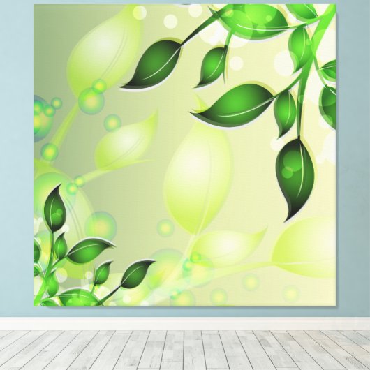 Verse tuinbladeren gewikkeld canvas (Insitu (Houten vloer))