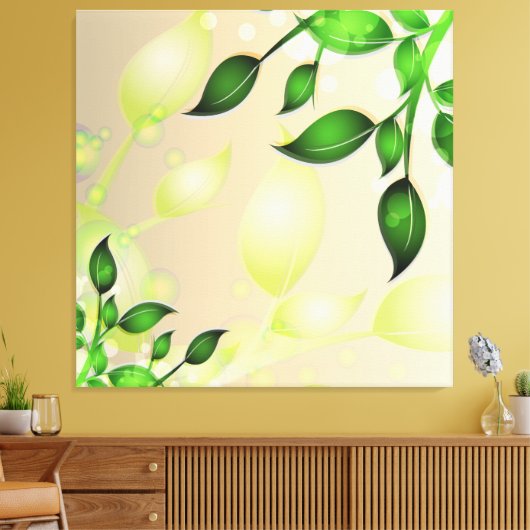 Verse tuinbladeren gewikkeld canvas (Insitu (Woonkamer))